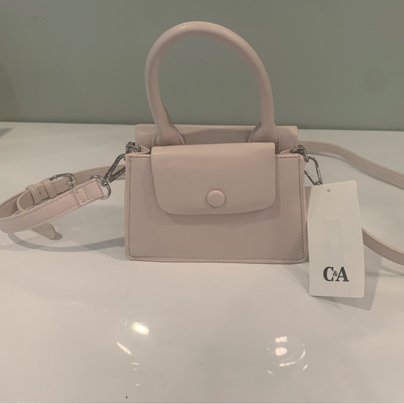 C&A Neutral beige mini purse with straps European brand - Picture 1 of 10